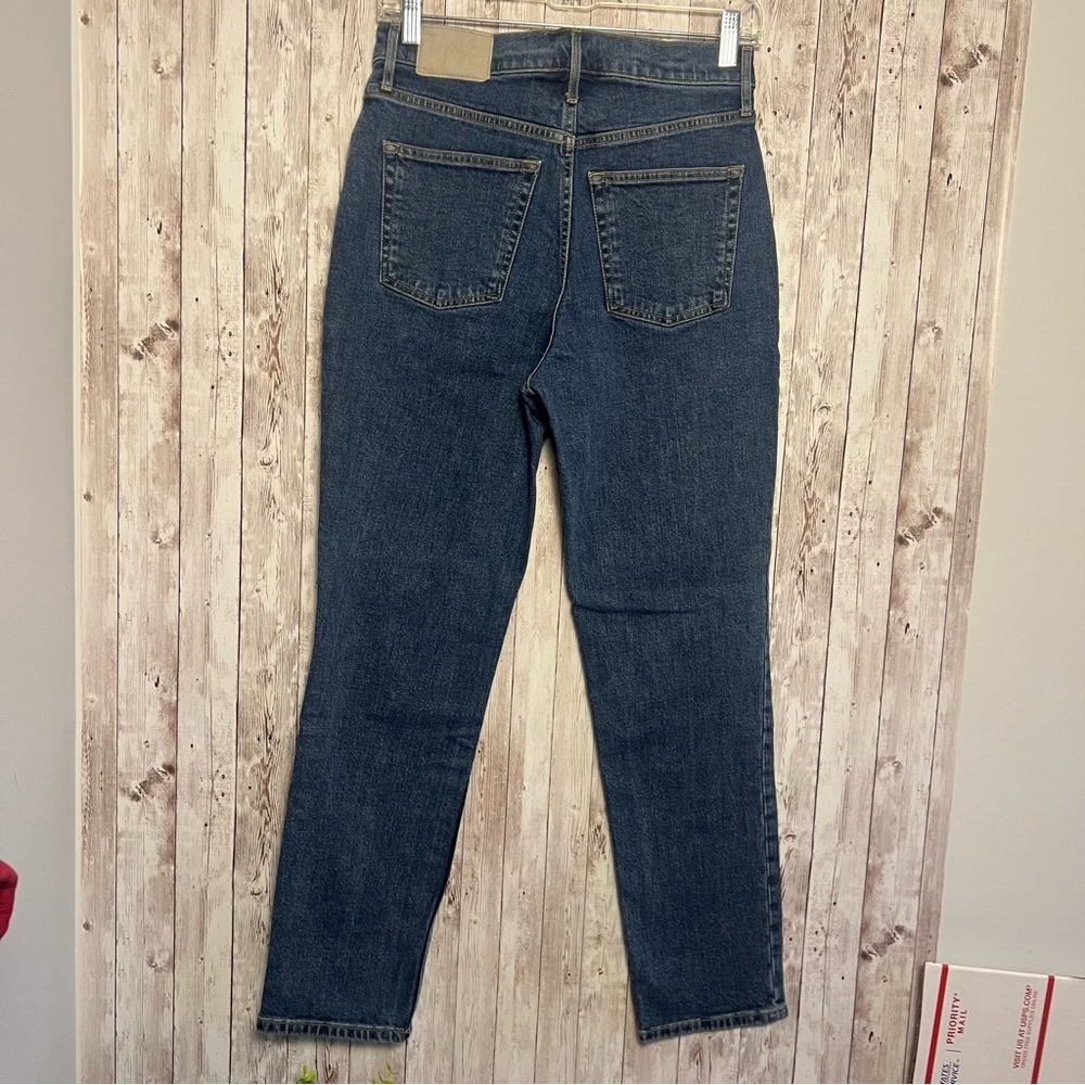 Everlane Original Cheeky Straight Leg Dark Blue Jeans Preppy Classic Size 26 - Picture 2 of 4